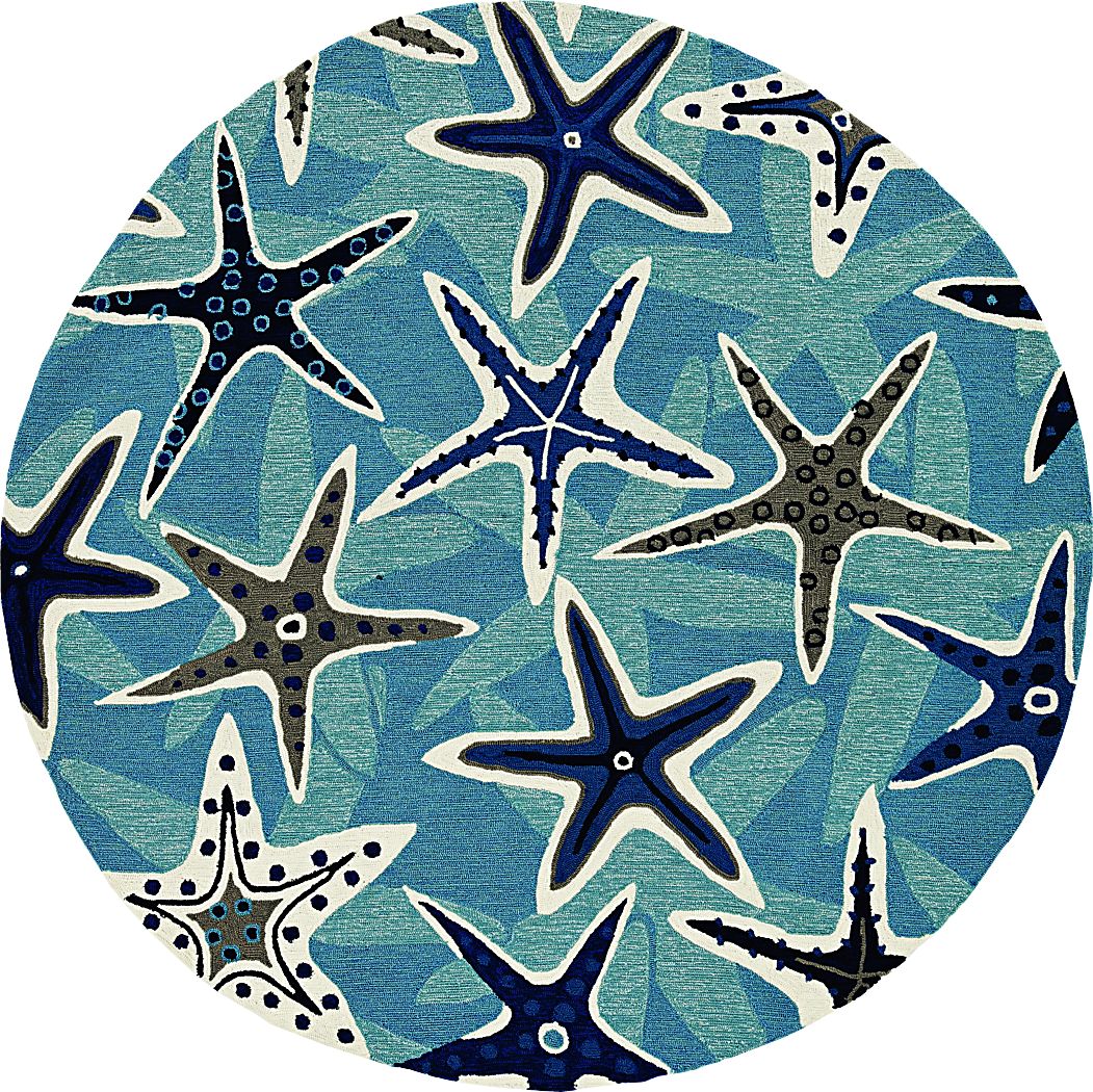 Kids Jaelyn Blue 8' Round Rug Rooms To Go