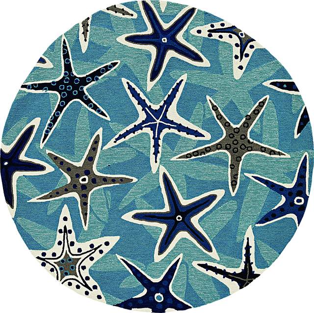 Kids Jaelyn Blue 8' Round Rug - Thumbnail - Image 1
