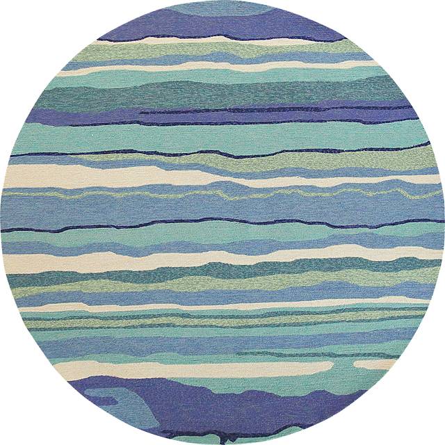 Kids Jaelynne Turquoise 7'6 Round Rug - Thumbnail - Image 1