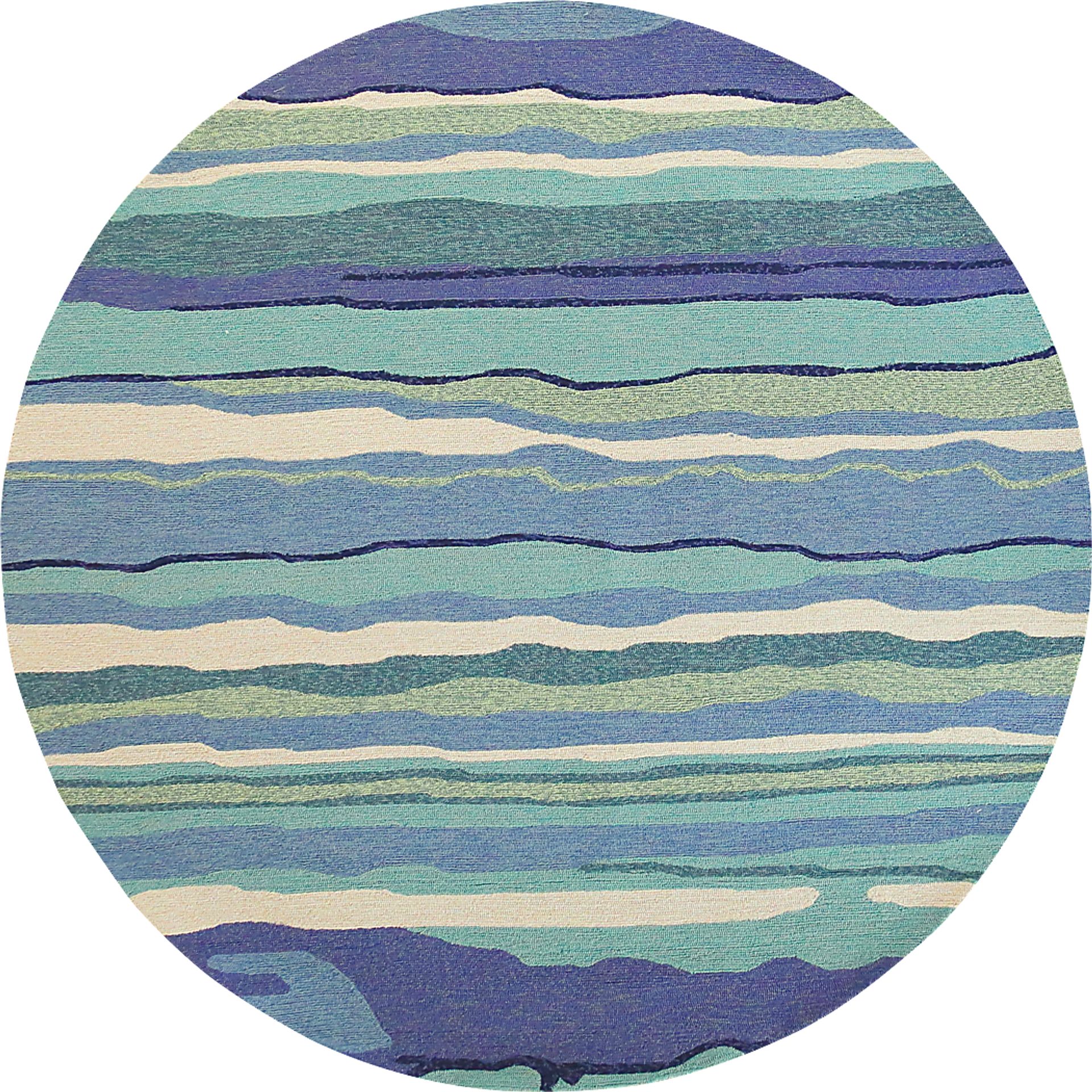 Kids Jaelynne Turquoise 7'6 Round Rug - Image 1