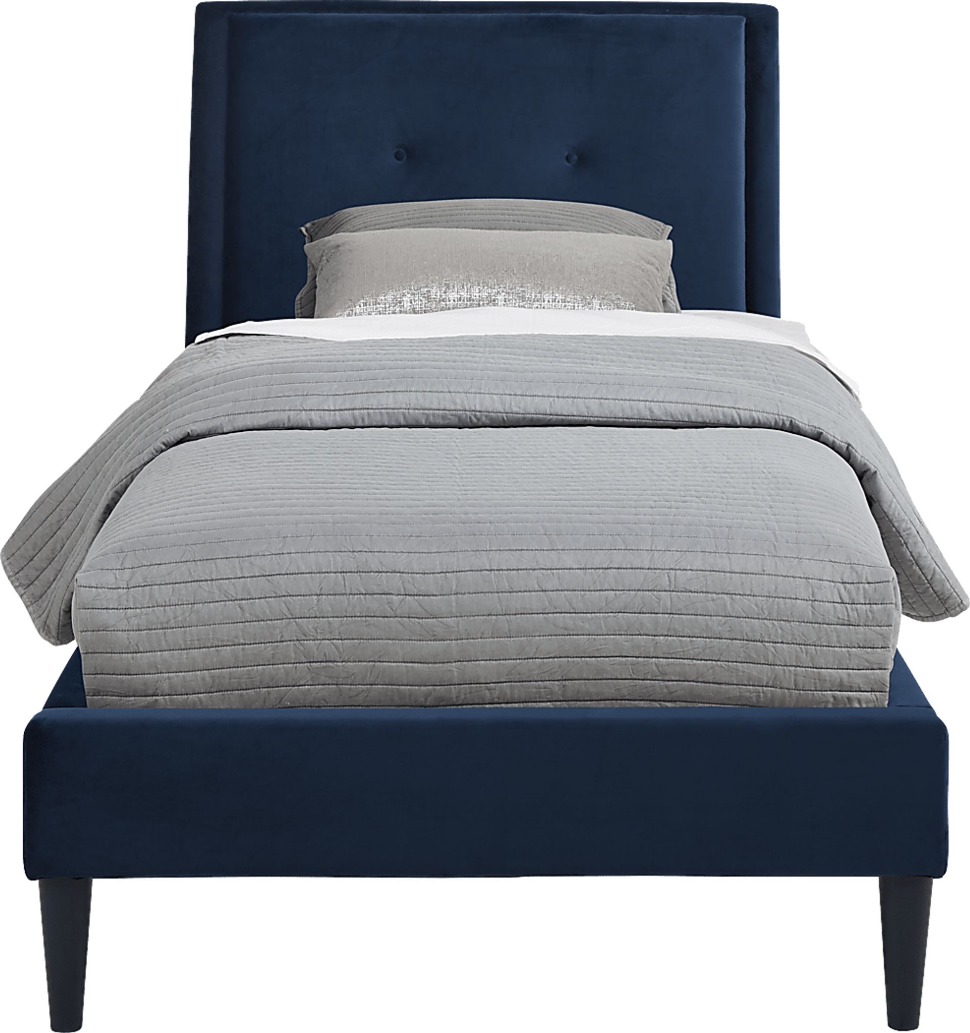 Kids Ivy League 2.0 Walnut Bedroom with Jaidyn Blue Twin Upholstered Bed - Image 3