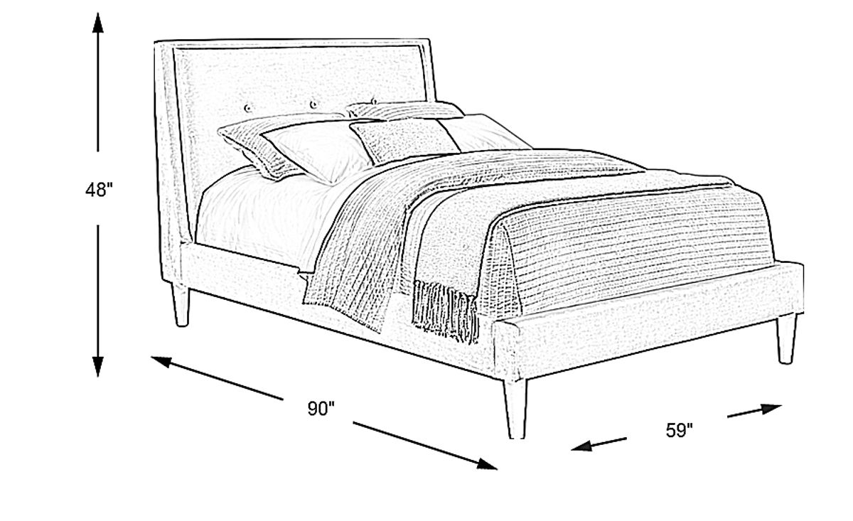 Jaidyn Gray 3 Pc Full Upholstered Bed | Rooms to Go