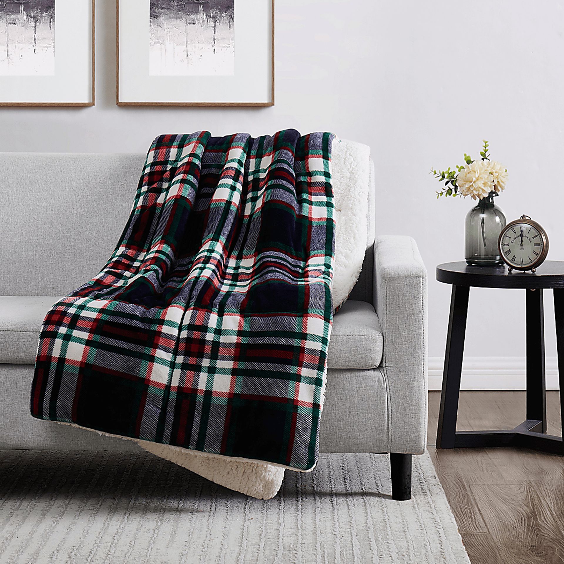 Kids Jakov Blue Faux Fur Throw - Image 2