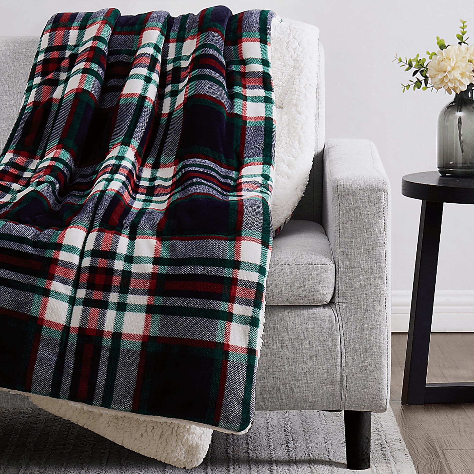 Kids Jakov Blue Faux Fur Throw - Image 4