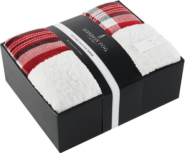 Kids Jakov Red Faux Fur Throw - Thumbnail - Image 5