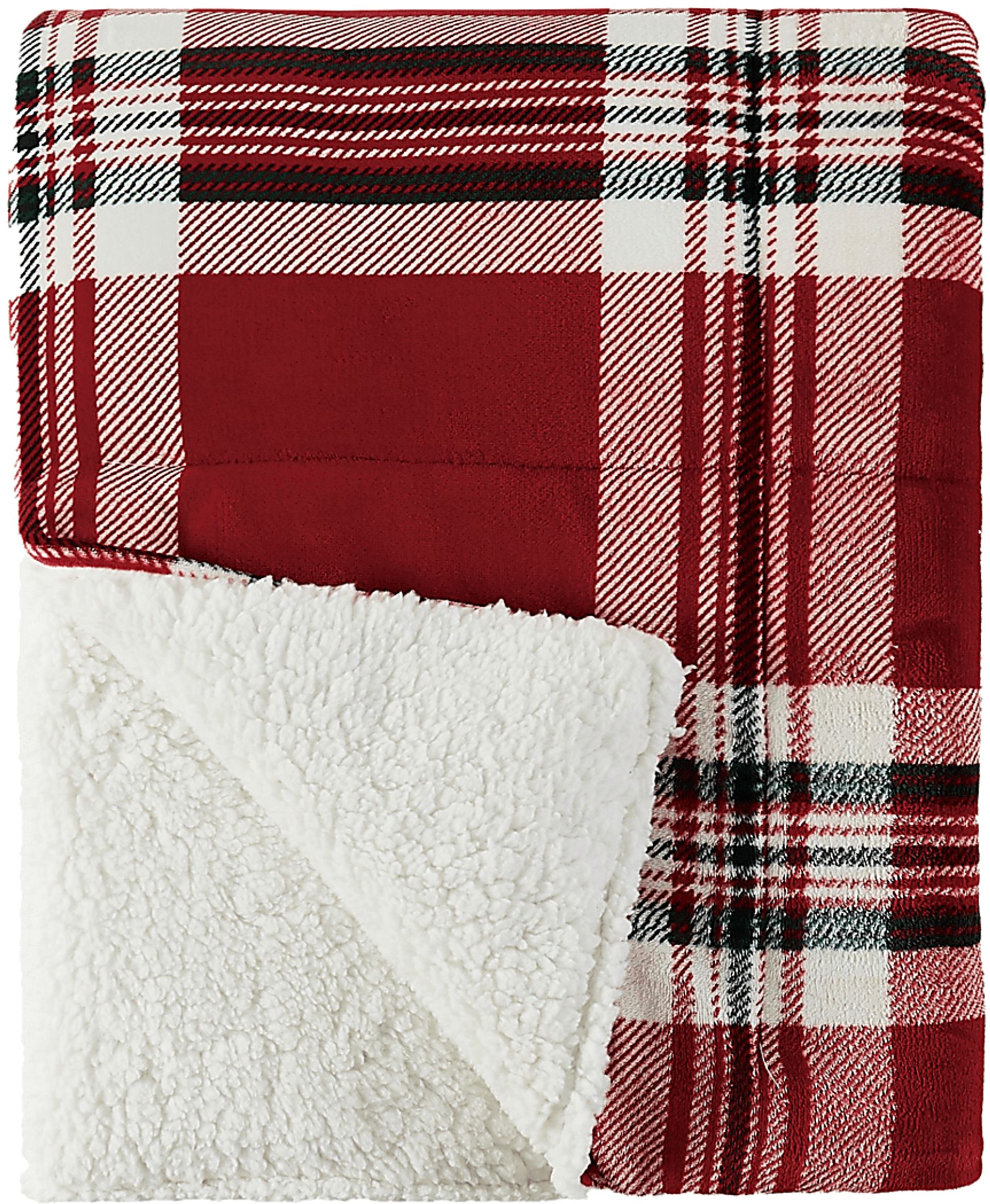 Kids Jakov Red Faux Fur Throw - Image 1