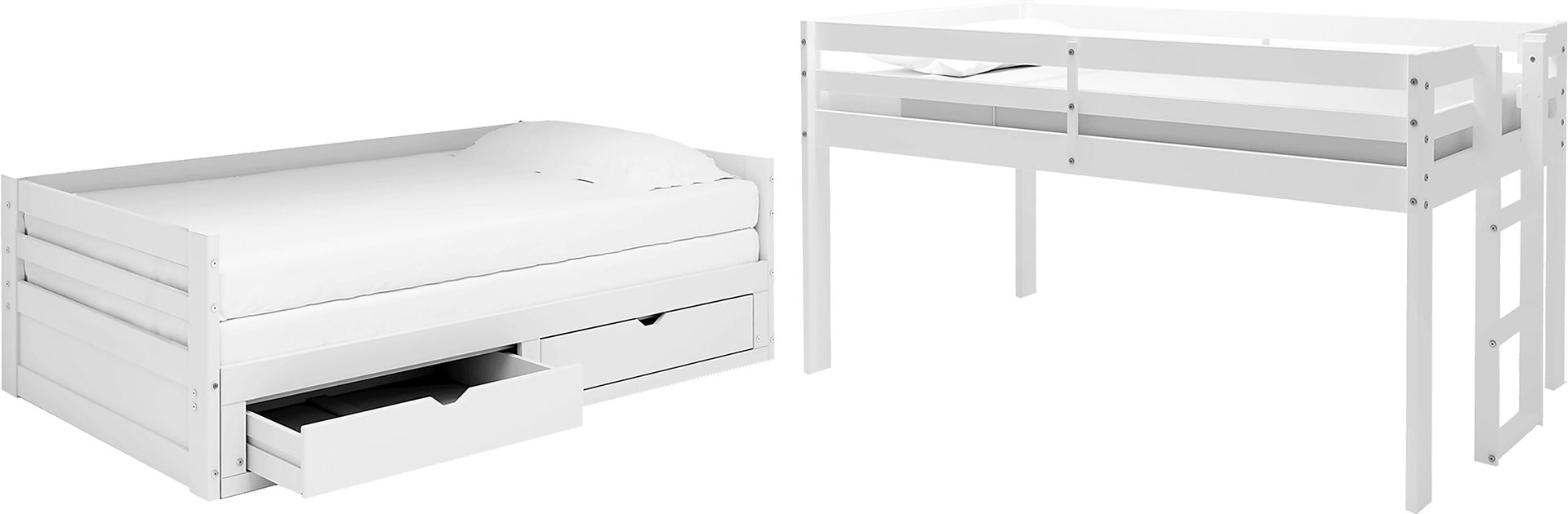 Kids Jariden White Twin/Twin Extending Bunk Bed - Image 3
