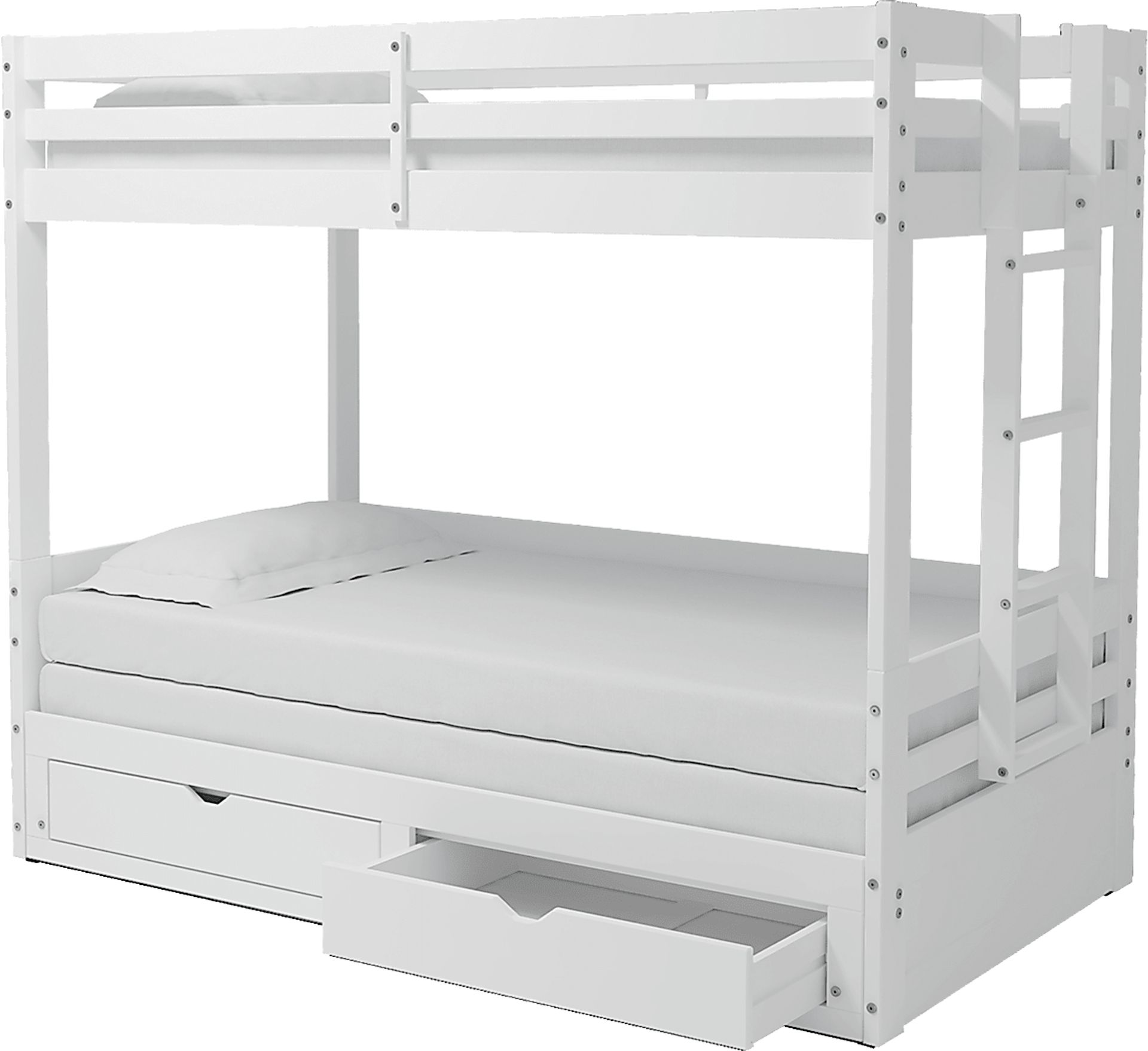 Kids Jariden White Twin/Twin Extending Bunk Bed - Image 1