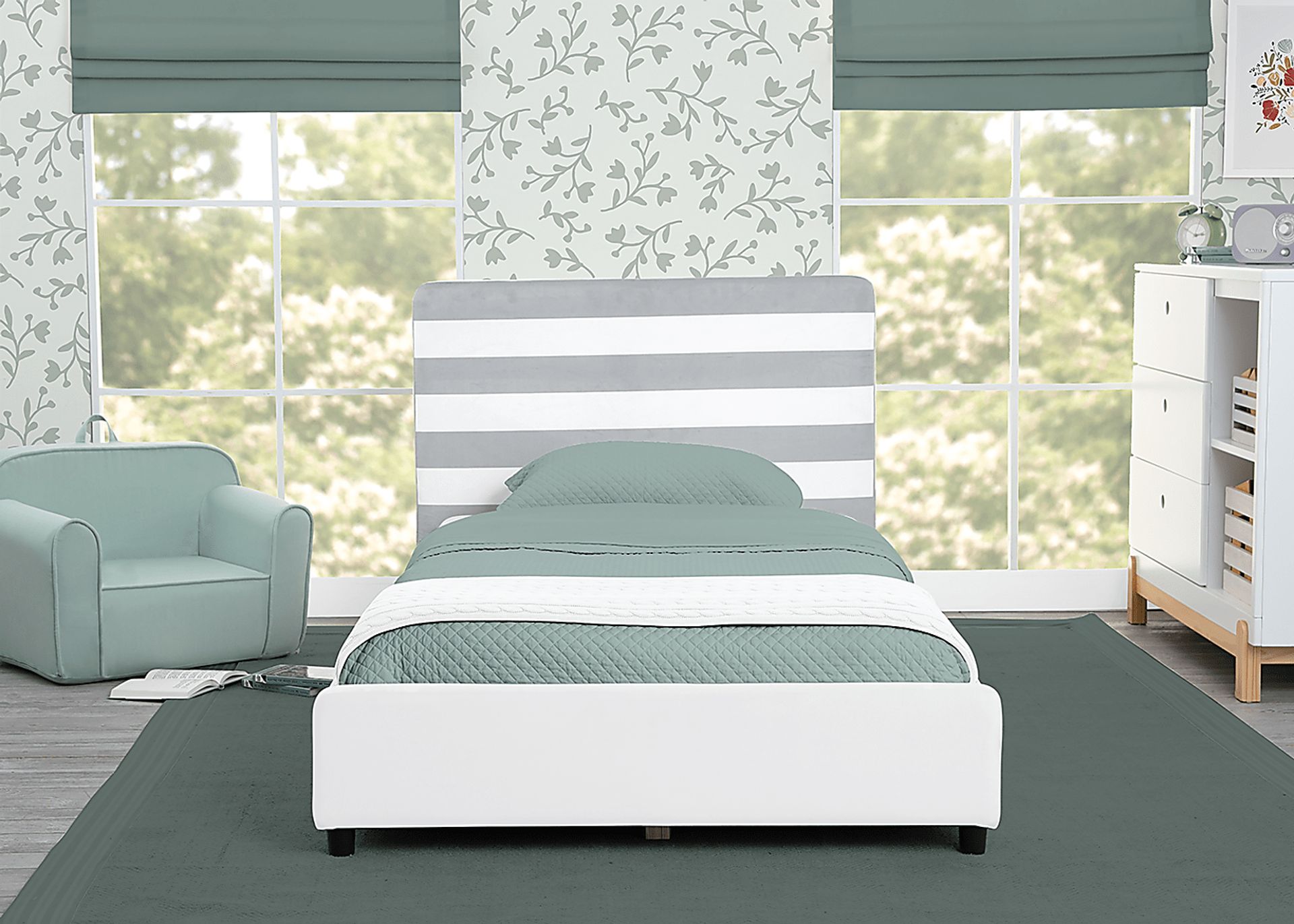 Kids Javoa II Gray Twin Bed - Image 2