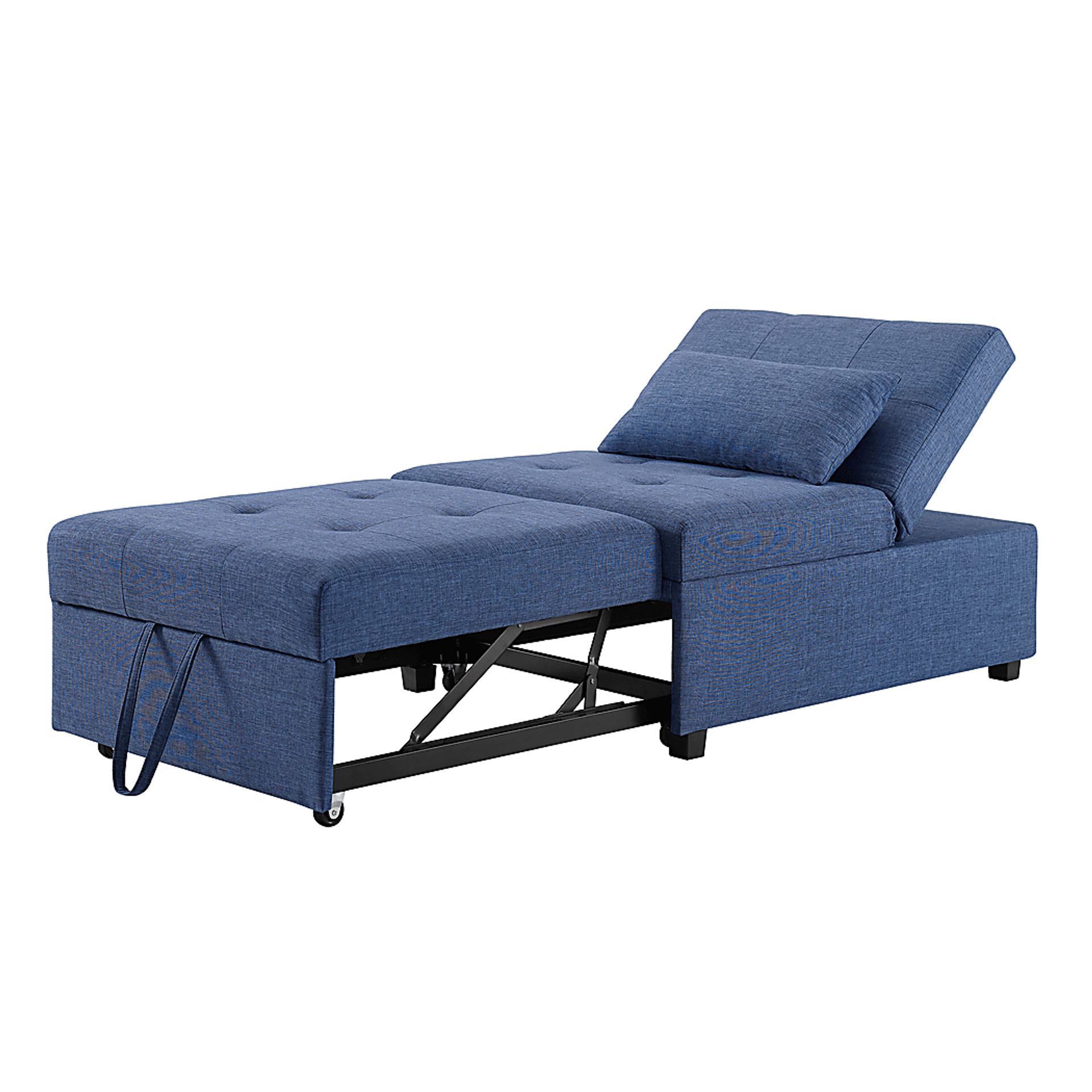 Kids Jaxton Blue Convertible Chair - Image 2