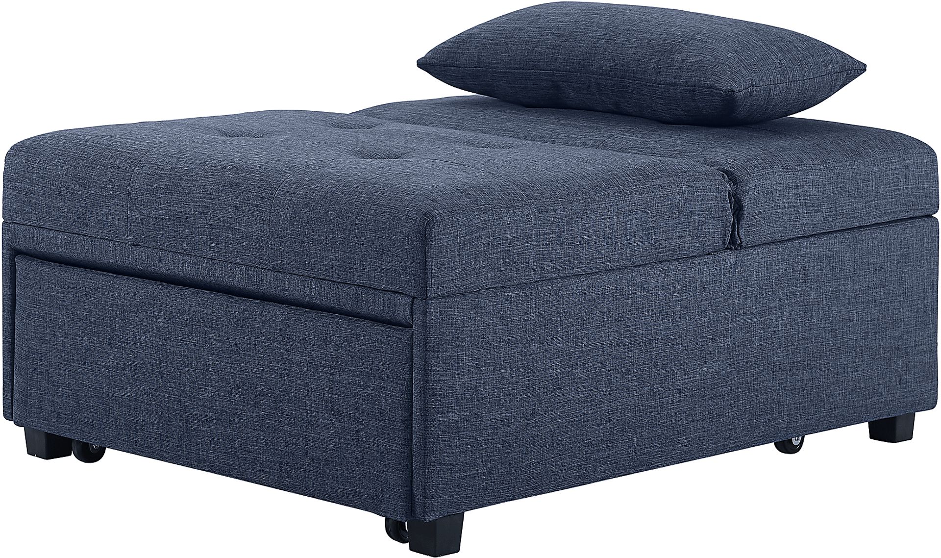 Kids Jaxton Blue Convertible Chair - Image 6