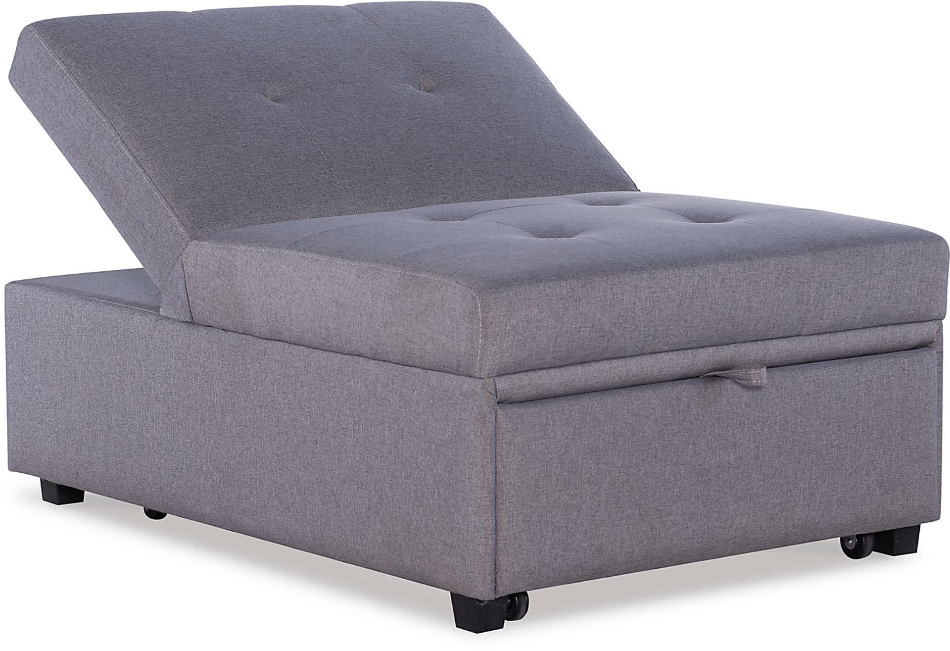 Kids Jaxton Gray Convertible Chair - Image 4