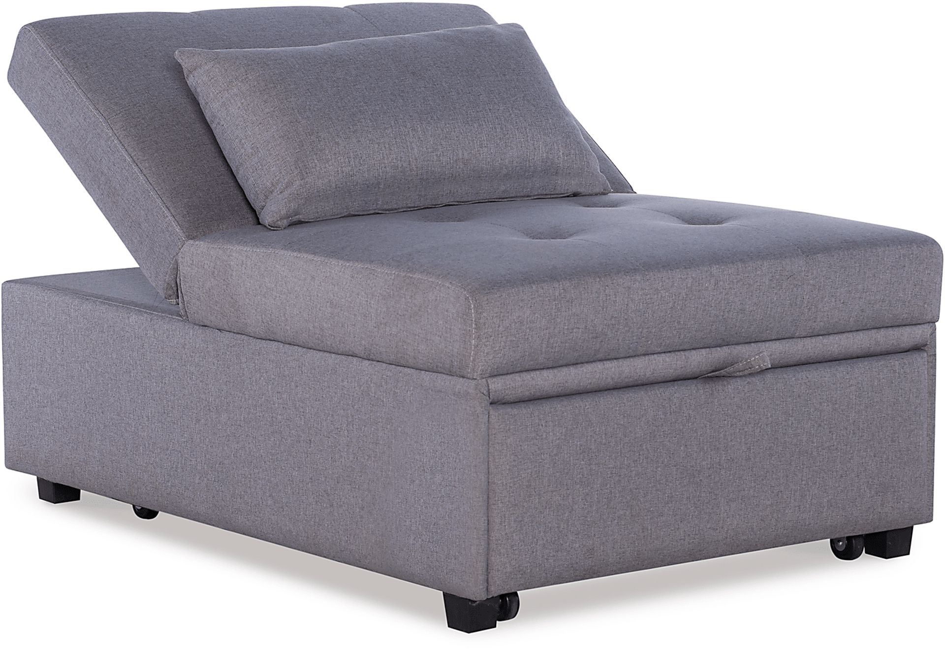 Kids Jaxton Gray Convertible Chair - Image 7