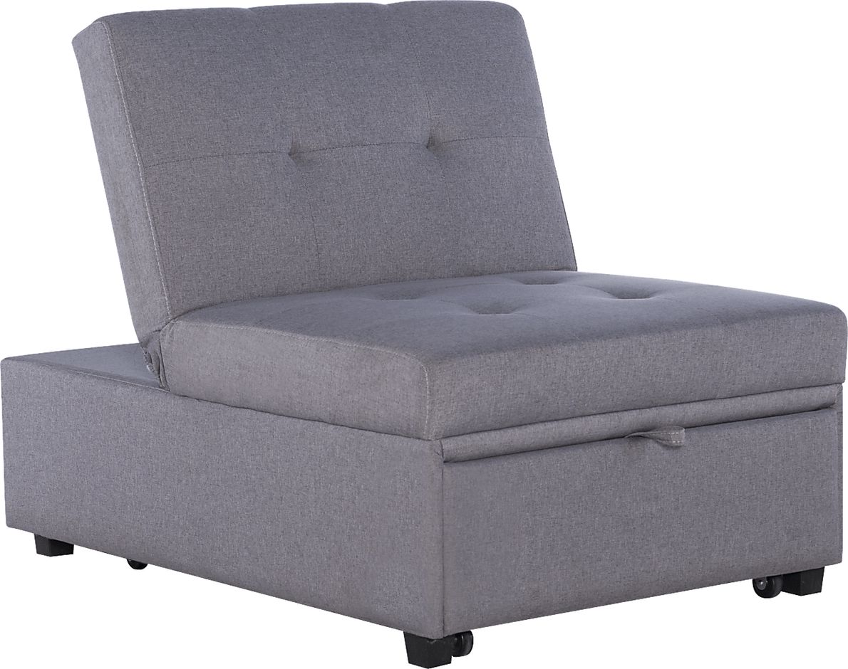 Kids Jaxton Gray Convertible Chair