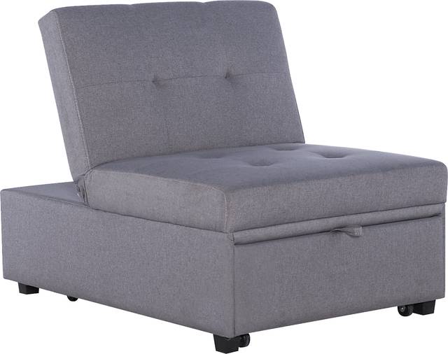 Kids Jaxton Gray Convertible Chair - Thumbnail - Image 1