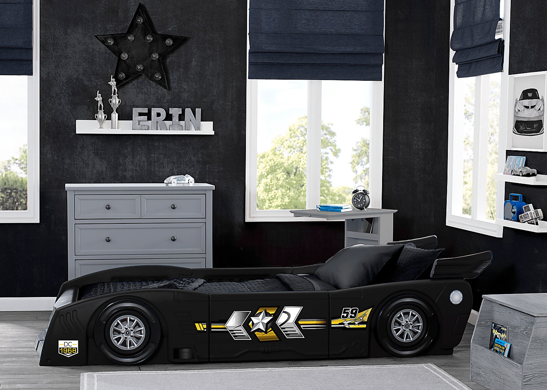 Kids Jeadi Black Twin Car Bed - Image 5