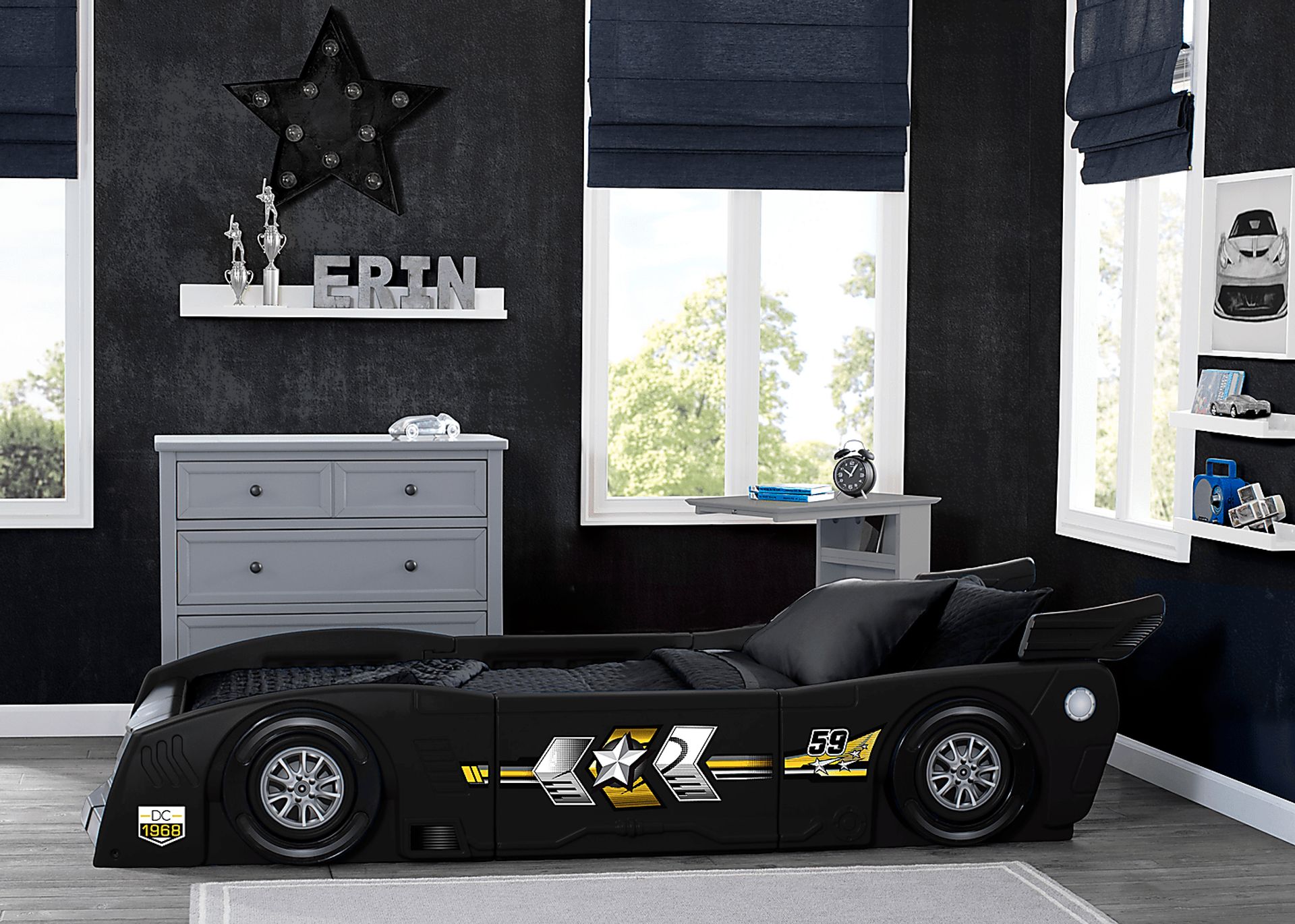 Kids Jeadi Black Twin Car Bed - Image 6