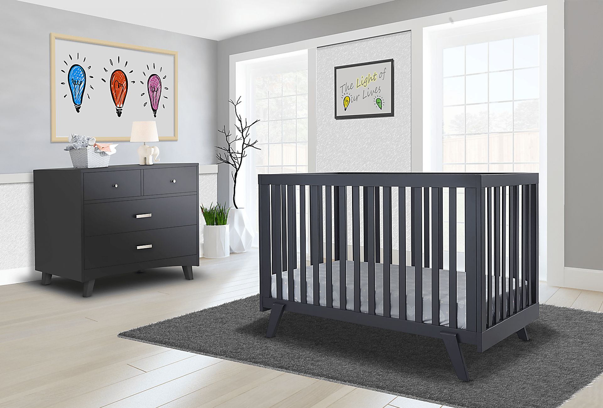 Kids Jemuz Midnight Convertible Crib - Image 2