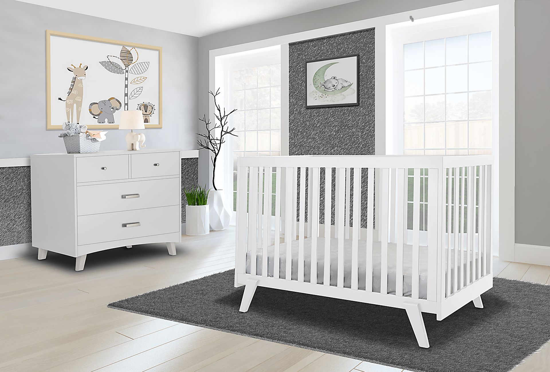 Kids Jemuz White Convertible Crib - Image 2