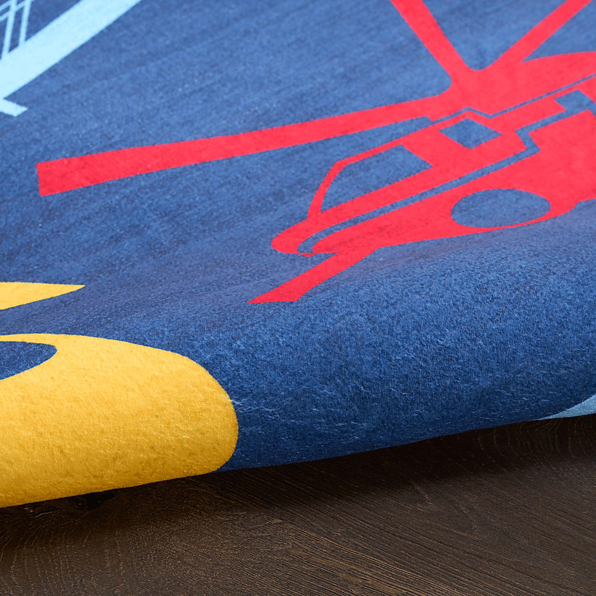 Kids Jet Set Navy 4' x 6' Rug - Image 7