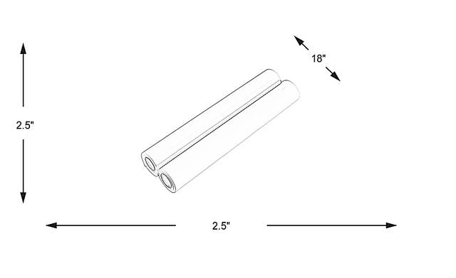 Dimension Image. Please refer to the Dimension Tab on this page for dimension details.