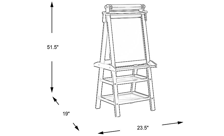 Jo White Colors,White 2 Pc Easel Set - Rooms To Go