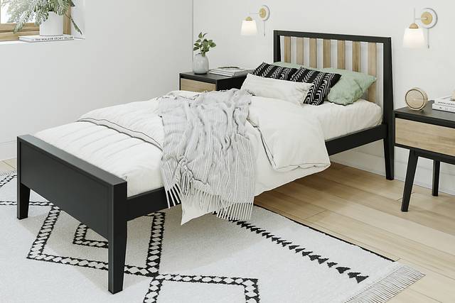 Kids Jolana Black Natural Twin Bed - Thumbnail - Image 2