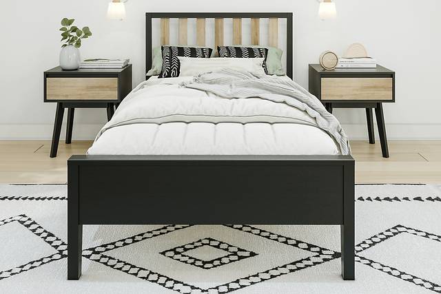 Kids Jolana Black Natural Twin Bed - Thumbnail - Image 3