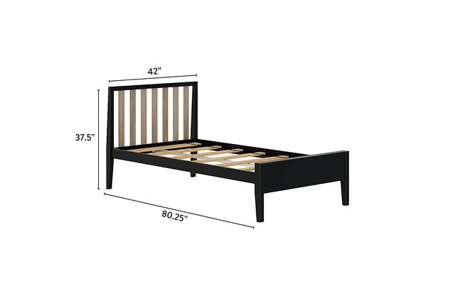 Kids Jolana Black Natural Twin Bed - Thumbnail - Image 6