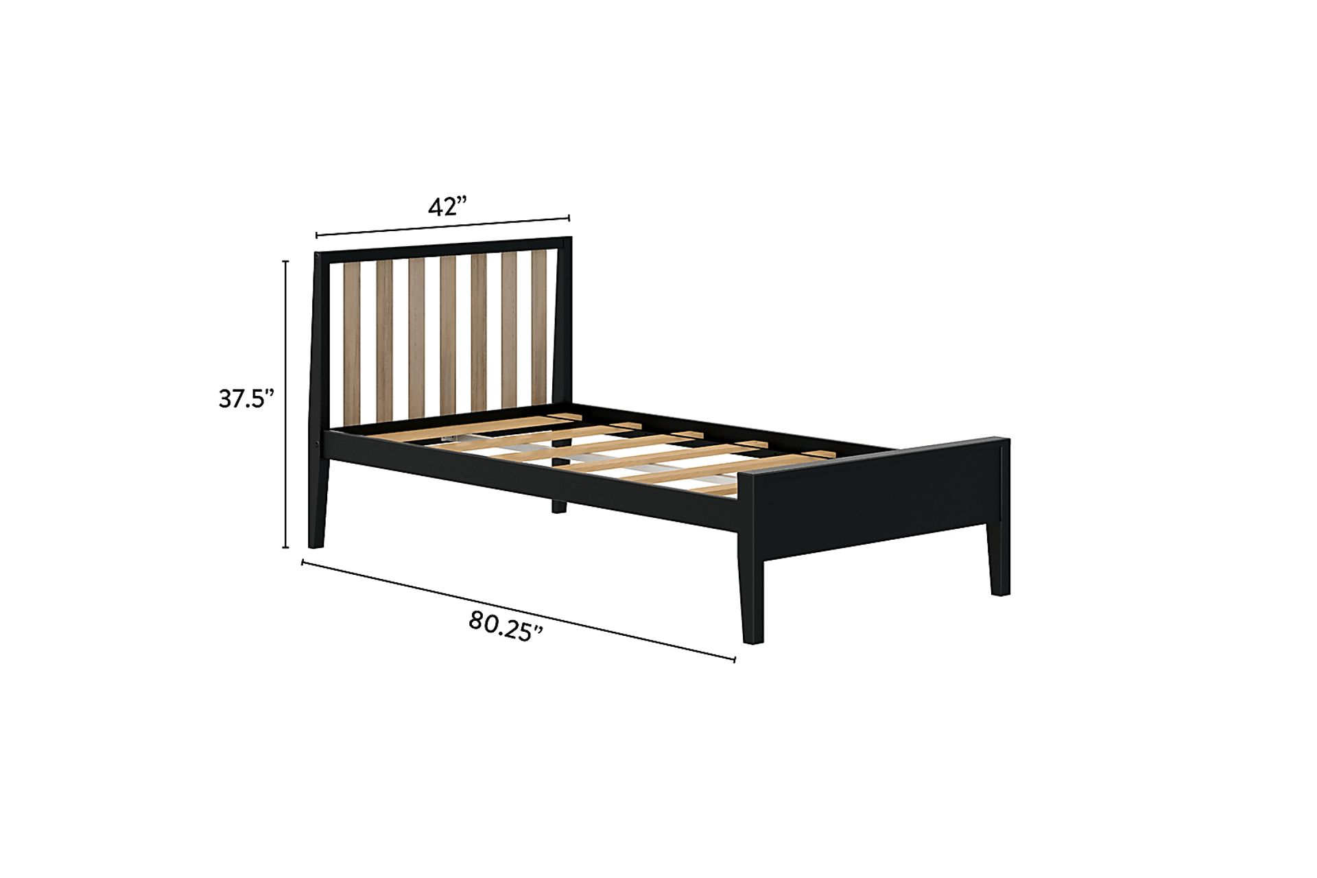 Kids Jolana Black Natural Twin Bed - Image 6