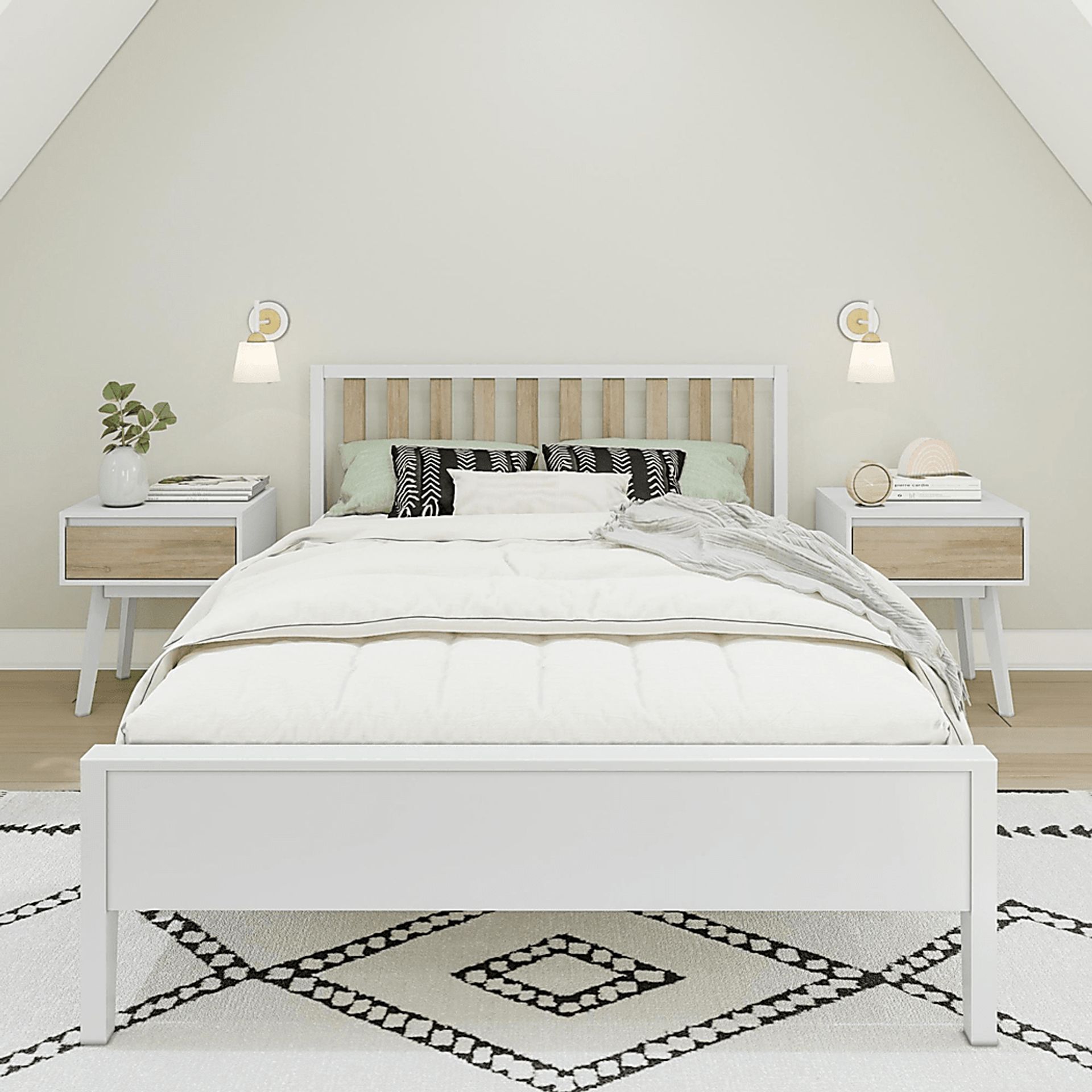 Kids Jolana White Natural Full Bed - Image 3
