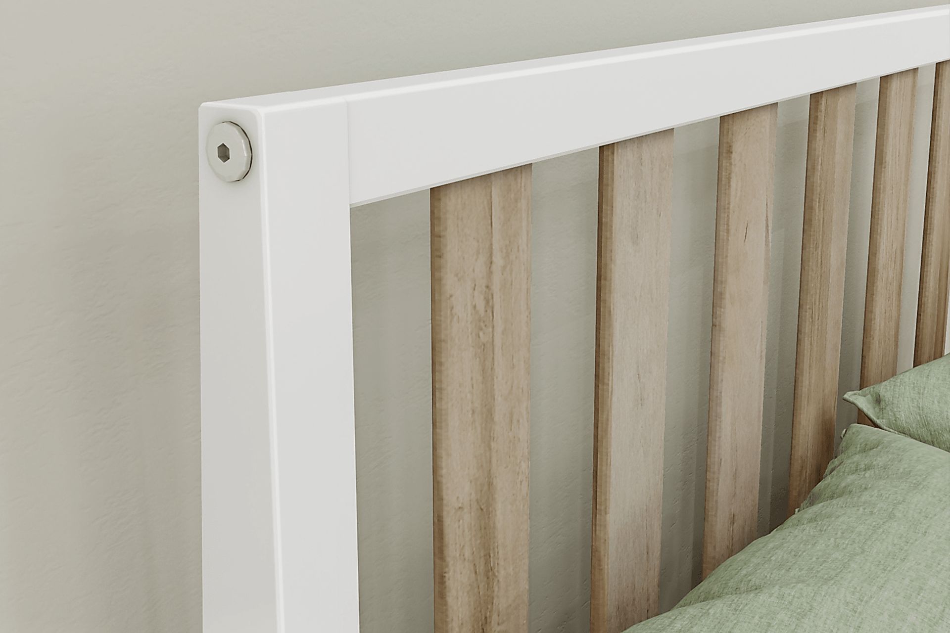 Kids Jolana White Natural Twin Bed - Image 5