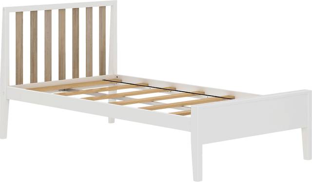 Kids Jolana White Natural Twin Bed - Thumbnail - Image 1