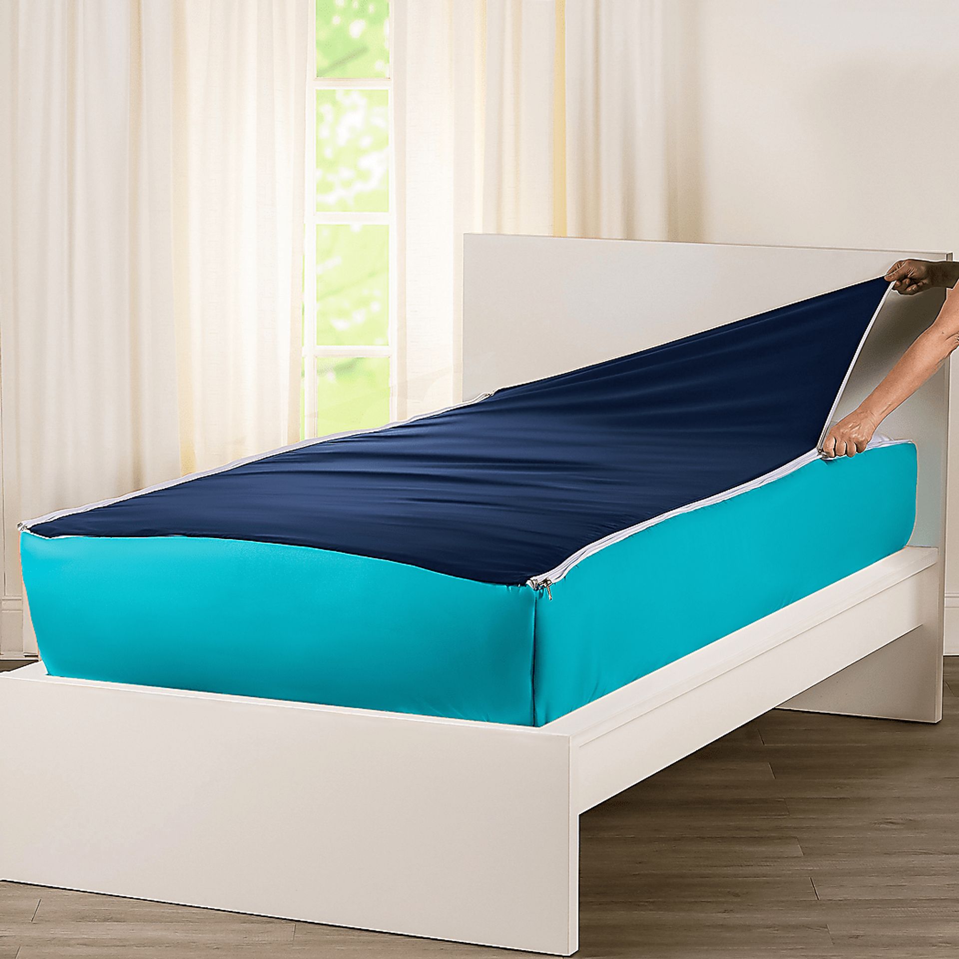 Kids Jonilde Turquoise Orange Full Bedding Set - Image 10
