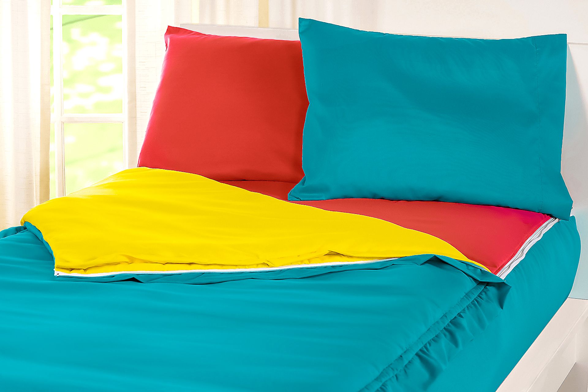 Kids Jonilde Turquoise Yellow Full Bedding Set - Image 4