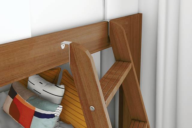Kids Josefa I Pecan White Twin/Twin Bunk Bed - Thumbnail - Image 6