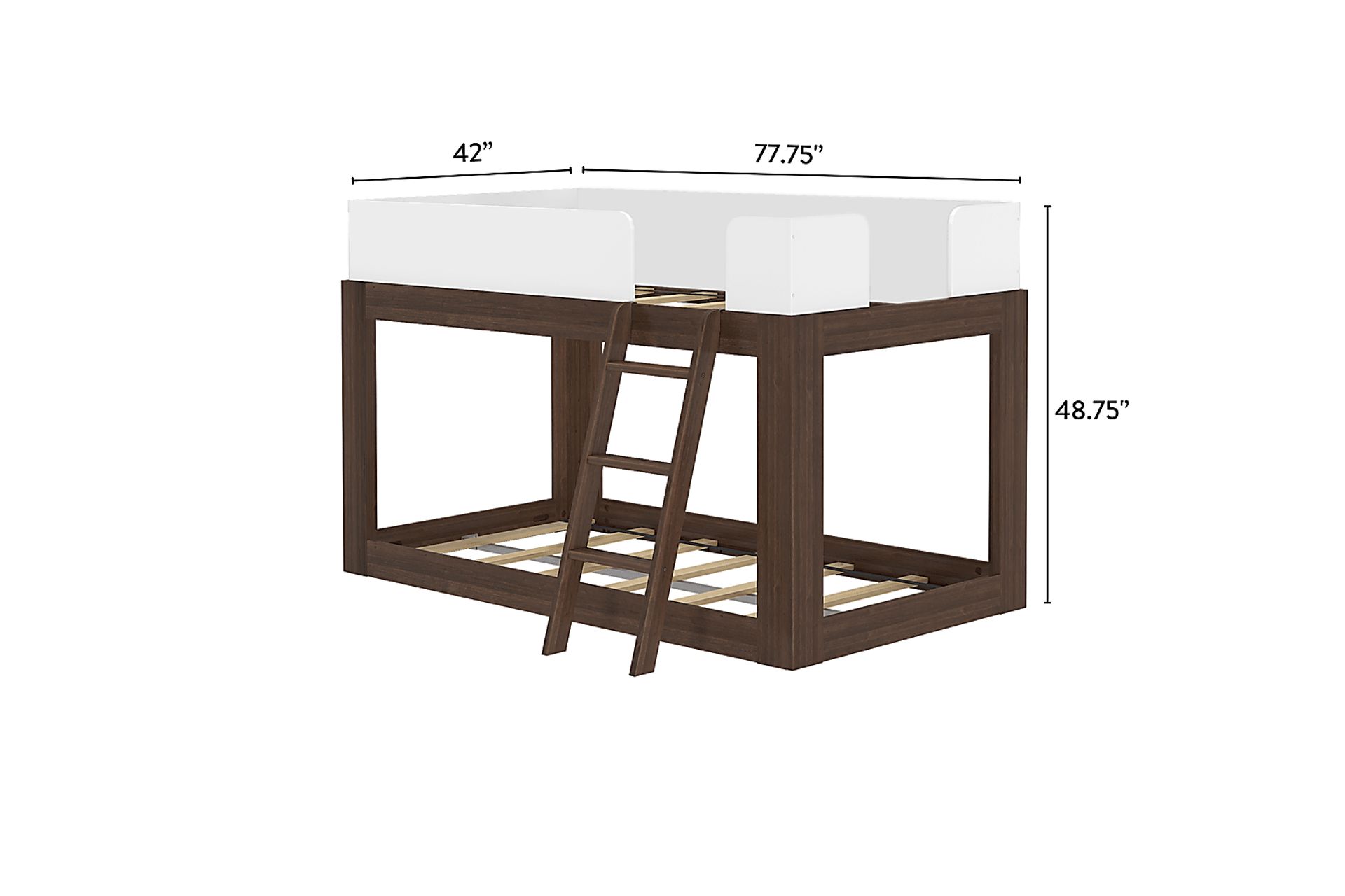 Kids Josefa I Walnut White Twin/Twin Bunk Bed - Image 8