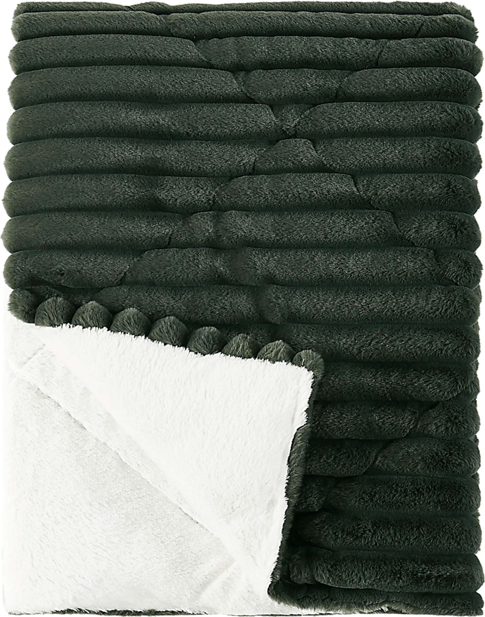 Kids Josip Green Faux Fur Throw - Image 1