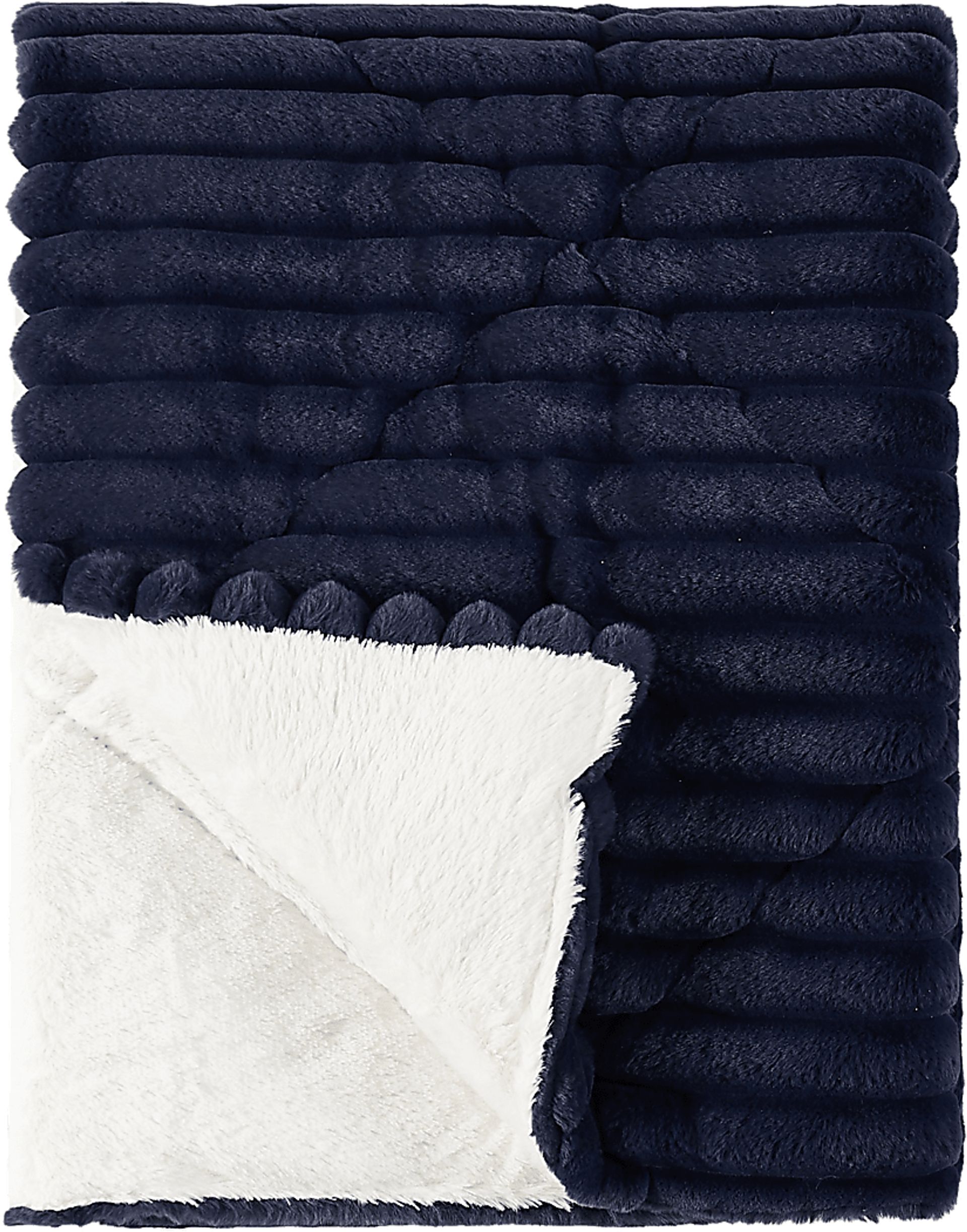 Kids Josip Navy Faux Fur Throw - Image 1