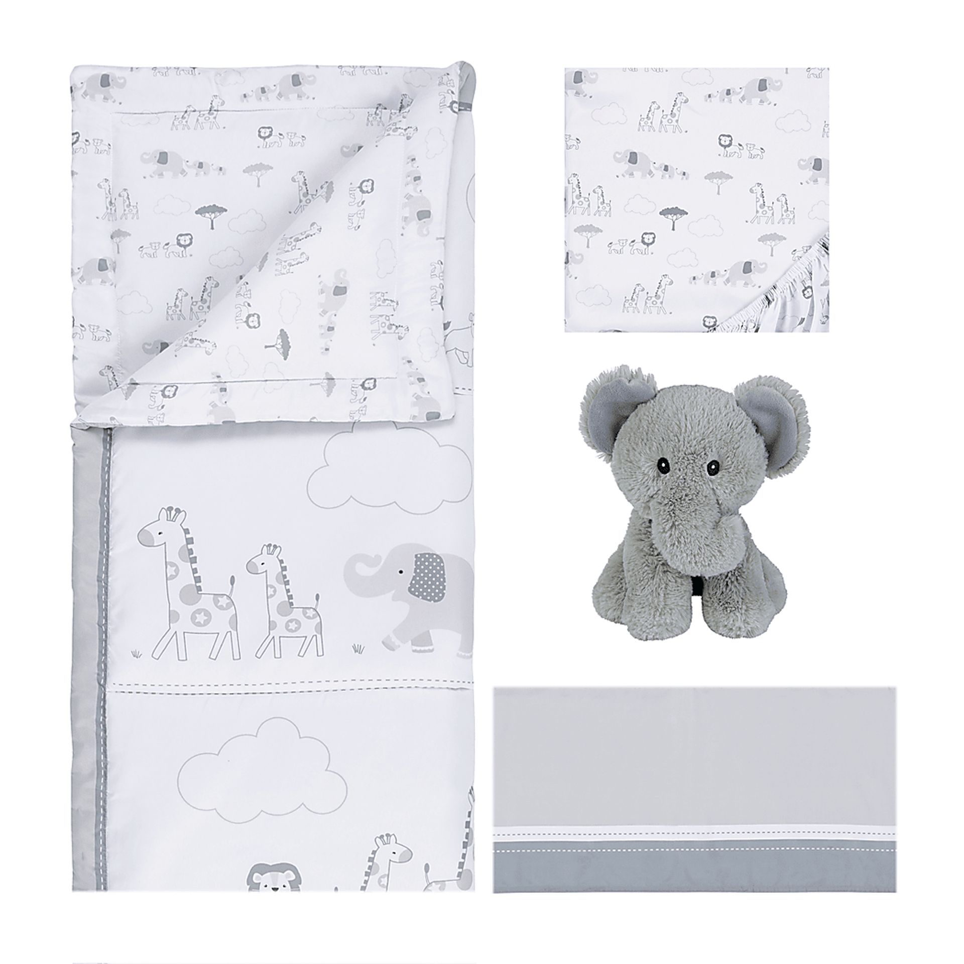 Kids Jungle Baby Gray Baby Bedding Set - Image 3