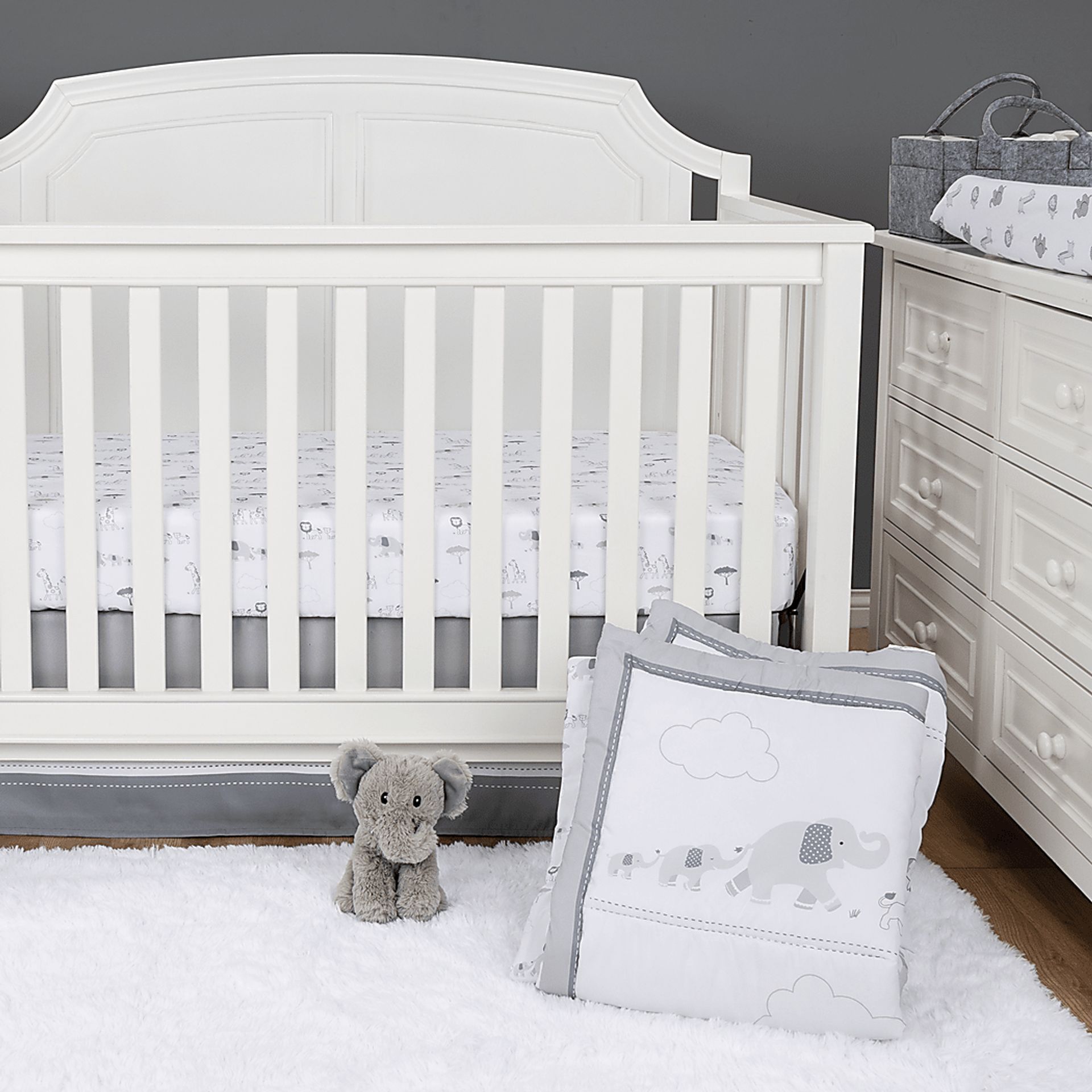 Kids Jungle Baby Gray Baby Bedding Set - Image 1