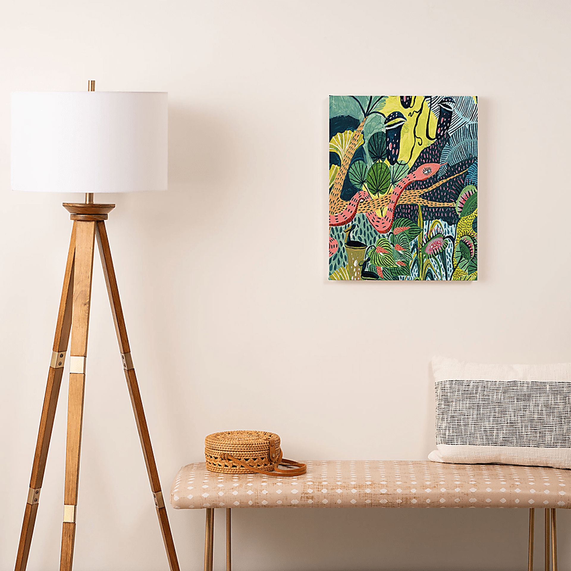 Kids Jungle Snakes I Blue Artwork - Image 2