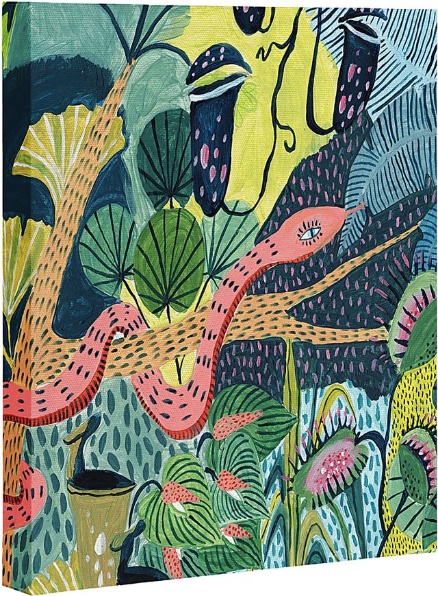 Kids Jungle Snakes I Blue Artwork - Thumbnail - Image 1