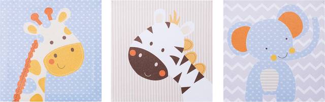 Kids Jungle Whimsey Blue 3 Pc Artwork - Thumbnail - Image 2