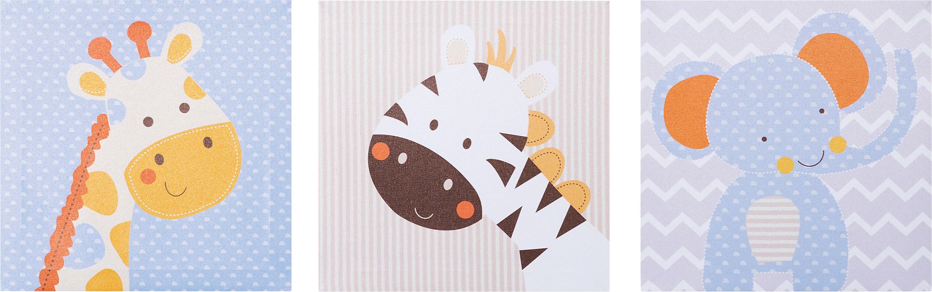 Kids Jungle Whimsey Blue 3 Pc Artwork - Image 2
