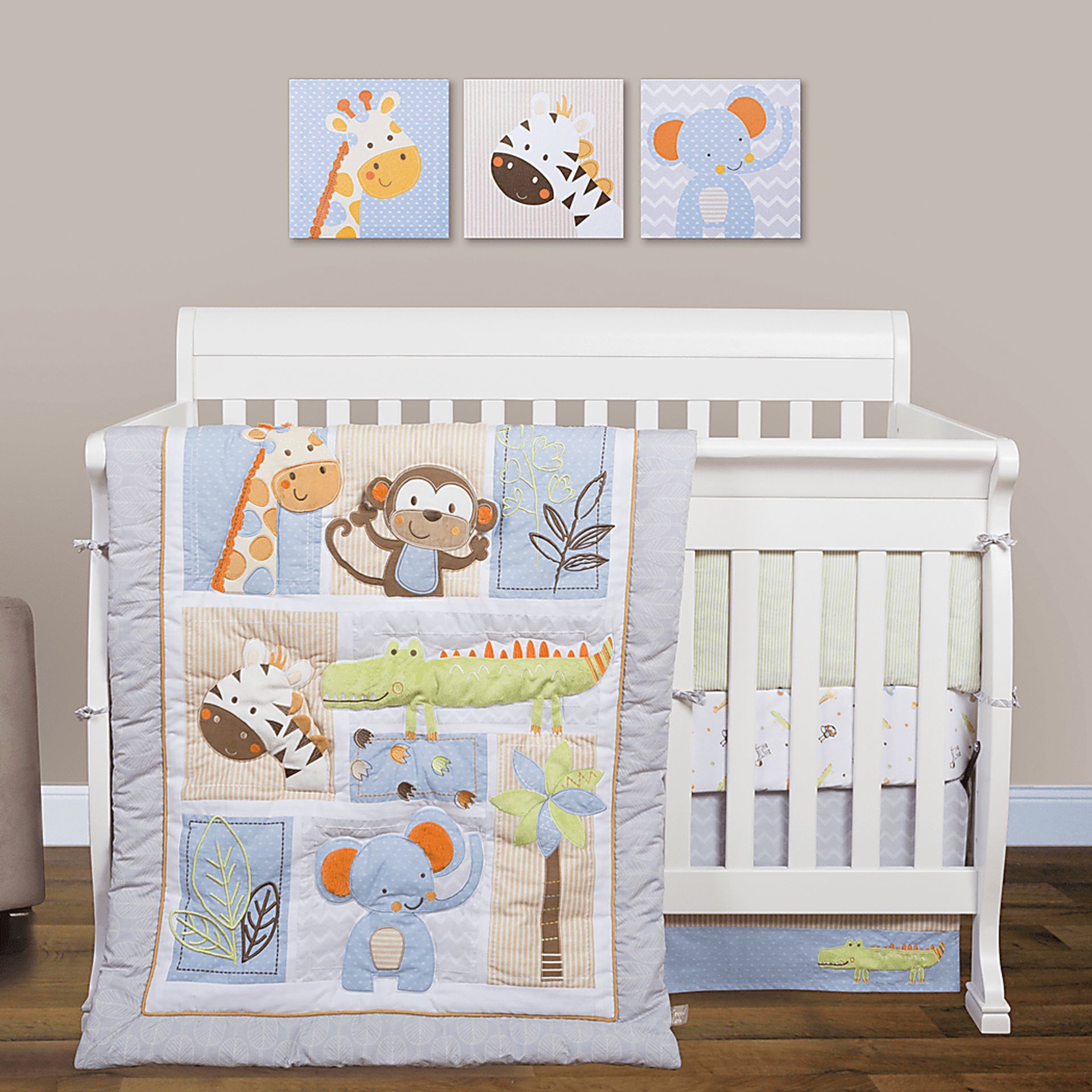 Kids Jungle Whimsey Blue 3 Pc Artwork - Image 3