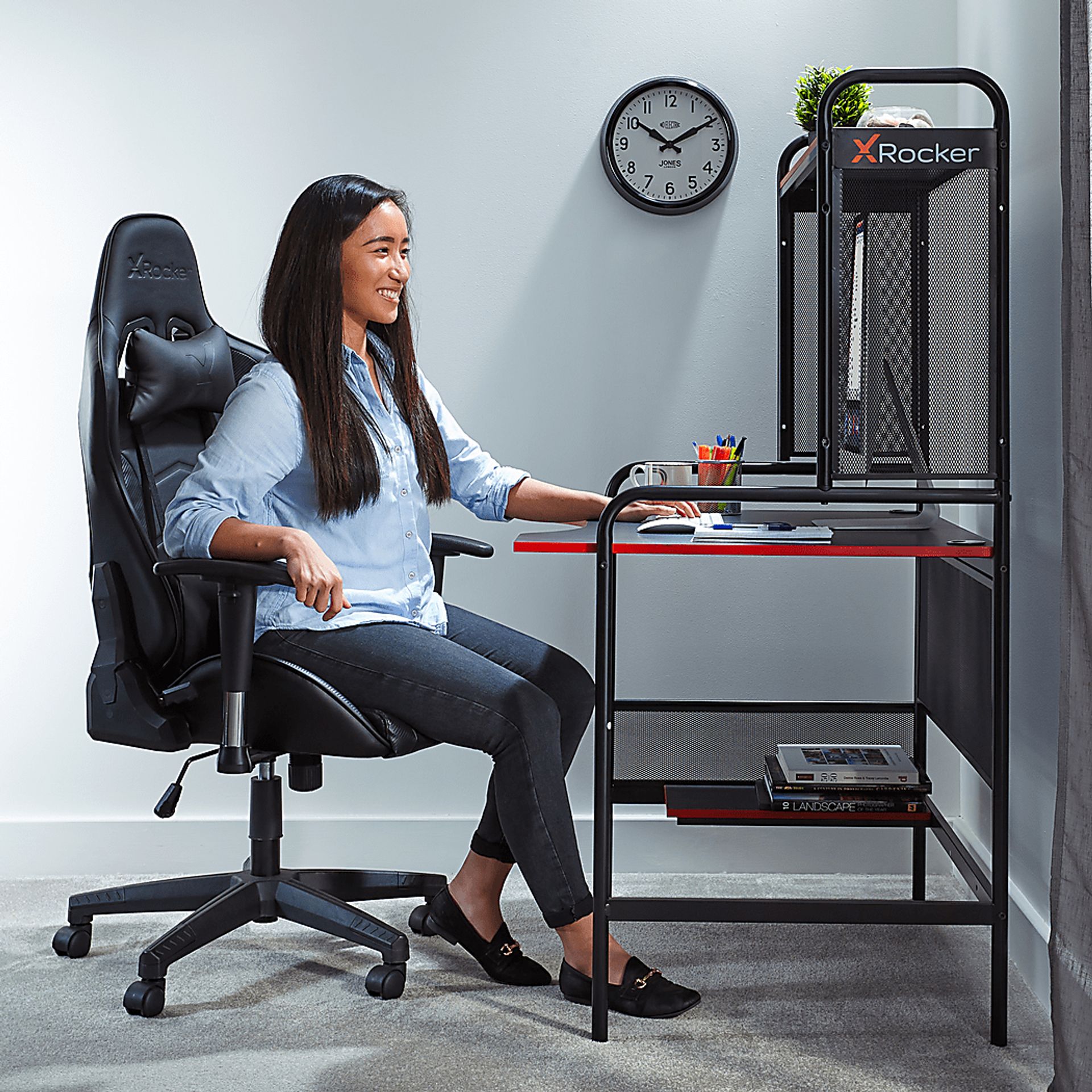 Kids Kaiis Black/Red Gaming Desk - Image 13