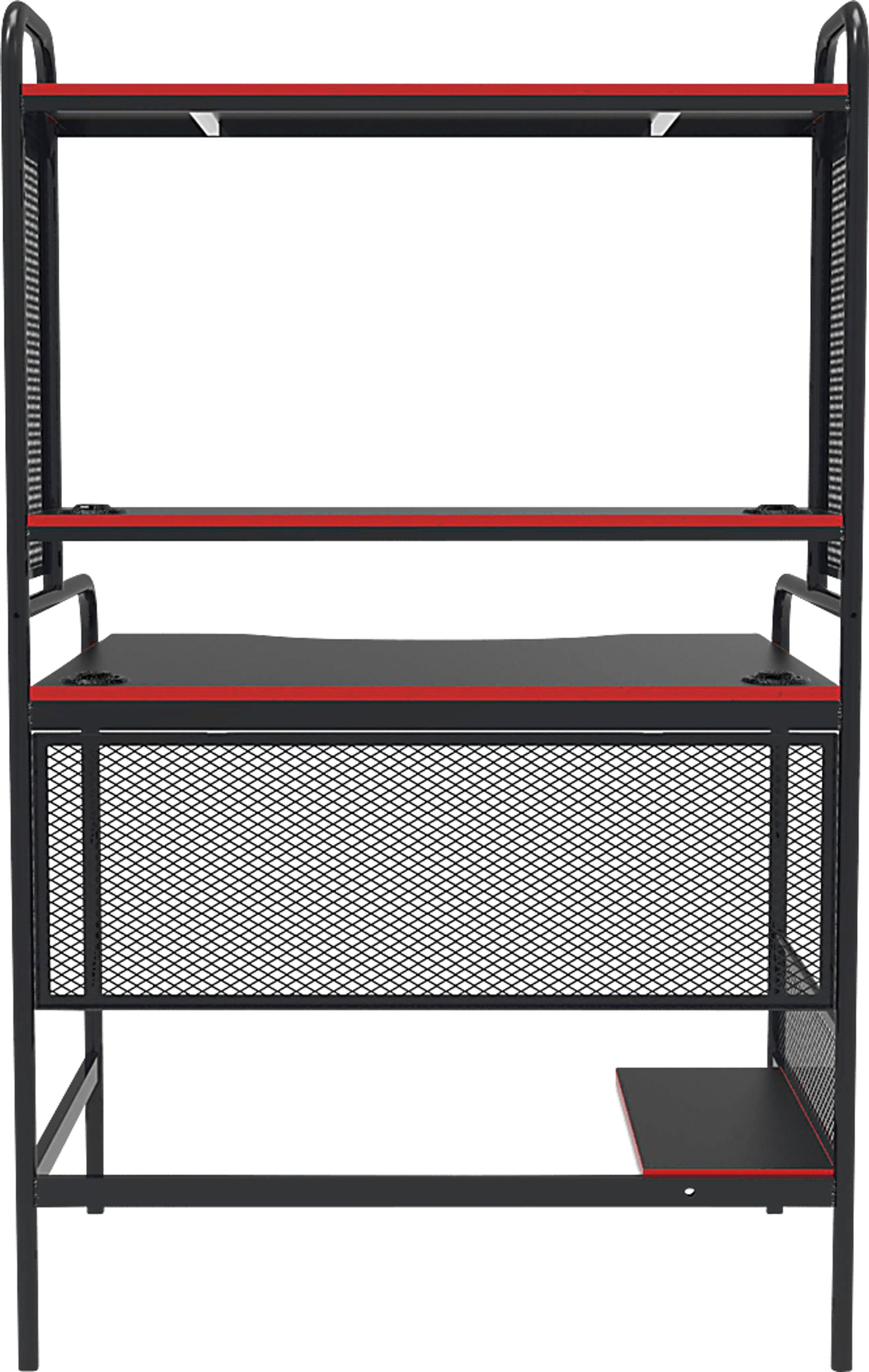 Kids Kaiis Black/Red Gaming Desk - Image 4