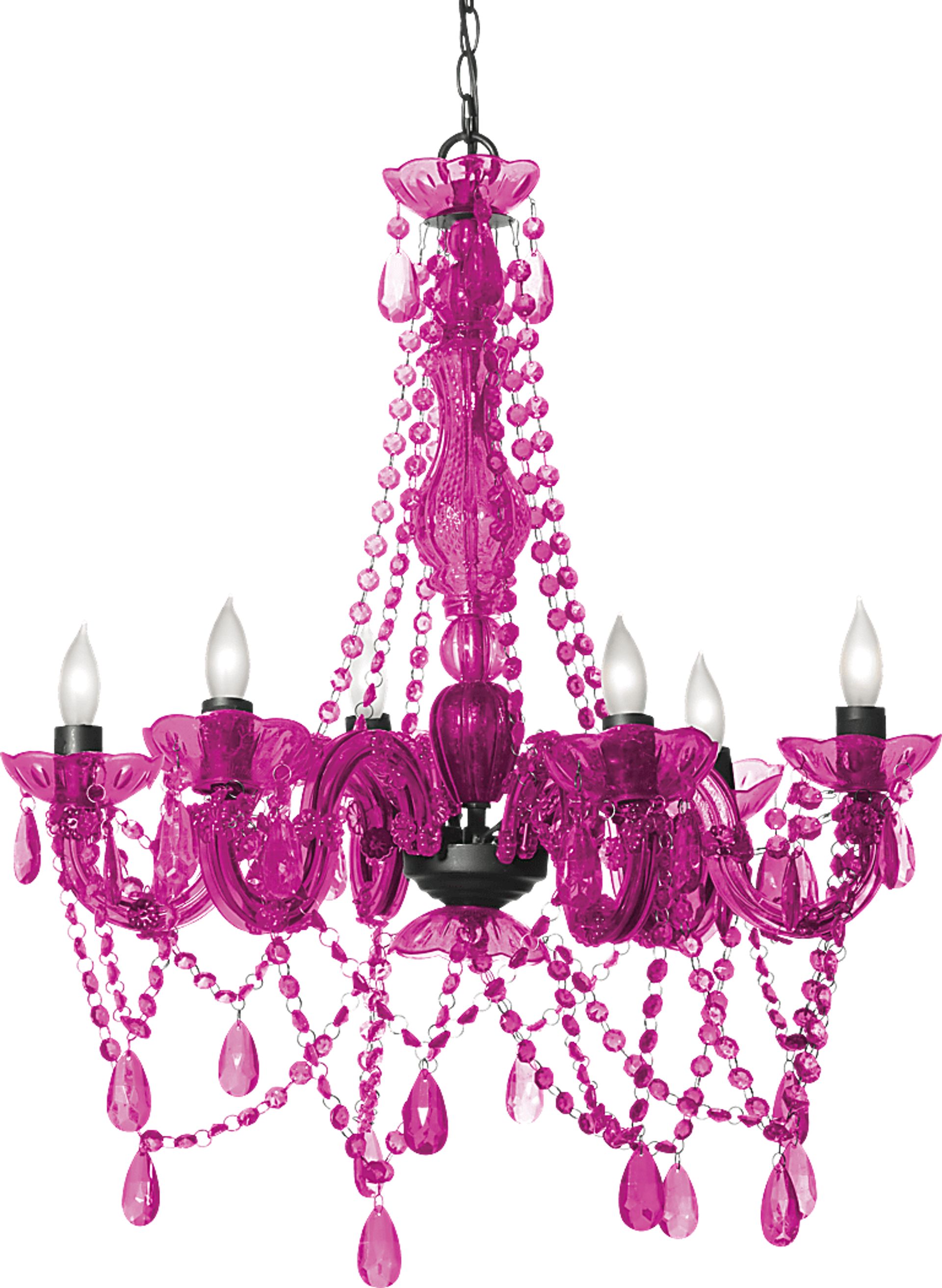 Kids Kalisa Hot Pink Large Chandelier - Image 1