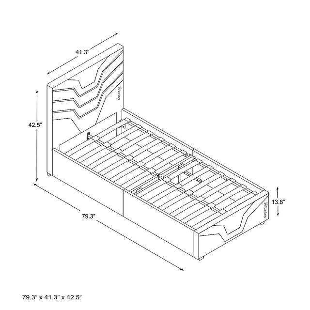 Kids Kanako Black Twin RGB Gaming Bed - Thumbnail - Image 9